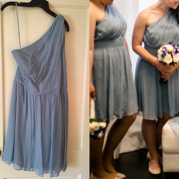 Ann Taylor Dresses & Skirts - Blue one shoulder dress